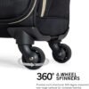 Kenneth Cole REACTION Chelsea Chevron Quilted Luggage, Black, Underseater - Image 3
