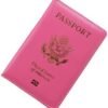 Blessingshub Passport holders,Ultra Slim passport wallet,PU Leather Passport Cover for Women and Men Multi colour Pack of 1 (Pink)