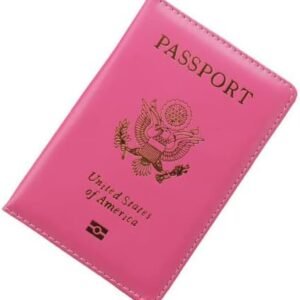 Blessingshub Passport holders,Ultra Slim passport wallet,PU Leather Passport Cover for Women and Men Multi colour Pack of 1 (Pink)