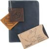 Hide & Drink, Double Passport Cover, Bills & Travel Key Holder, Genuine Case, Organizer, Full Grain Leather, Handmade Accessories, Slate Blue - Image 7
