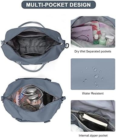 VECAVE Weekender Bags for Women,Carry on Bag,Overnight Bag with Trolley Sleeve,Sports Tote Gym Bag,Travel bag for Women… - Image 5