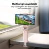 Airplane Travel Essentials Phone Holder, Klearlook Universal Flight Essentials Phone Mount with Multi-Directional 360° Rotation, Travel Must Haves Handsfree Gadgets for Flying, Table or Outdoor-Pink - Image 3