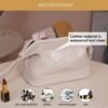 Abiudeng Large Makeup Bag,Double Layer Cosmetic Bag,Travel Makeup Bag,Leather Makeup Bag, Cosmetic Travel Bags,Portable Leather Toiletry Bag,Roomy Cosmetic Bag for Women and Girls - Image 7