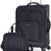 BAGSMART 2 Piece Luggage Sets, Expandable 20 inch Carry on Luggage Airline Approved, Lightweight Carry on Suitcase with Spinner Wheels, Family Travel Suitcase Set with Duffle Bag