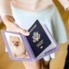 labato Passport Holder Women, Passport Wallet Travel Document Organizer, Waterproof Passport Holder for Travel, Travel Essentials PU Leather Passport Cover for Women Men, Purple - Image 2