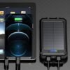 Feeke Solar-Charger-Power-Bank - 36800mAh Portable Charger,QC3.0 Fast Charger Dual USB Port Built-in Led Flashlight and Compass for All Cell Phone and Electronic Devices (Black) - Image 2