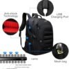 Travel Laptop Backpack 19 Inch Computer Backpack with USB Charging Port Business College Daypack Stylish Bag - Image 5