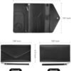 DTTO Passport Holder Travel Wallet for Women, Multi-purpose PU Leather Waterproof Passport Cover with Wrist Strap for Passport, Cards, Boarding Passes, Keys, Black - Image 7