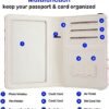 Passport Holder Cover Travel RFID Blocking Passport Cover Fruit printing Cute Flowers Passport Wallet with Elastic Band for Women - Image 2