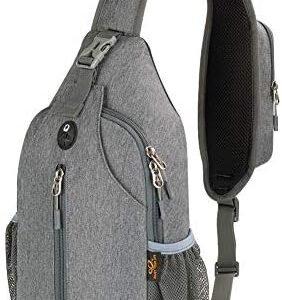 WATERFLY Crossbody Sling Backpack Sling Bag Travel Hiking Chest Bag Daypack