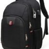 Della Gao Travel Laptop Backpack, Extra Large Anti Theft Backpack for Men and Women with USB Charging Port, Water Resistant Big Business Computer Backpack Bag Fit 17 Inch Laptop, Black