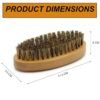 Small Beard Brush for Men | Bamboo, Compact and Lightweight | Travel Beard Brush Soft | Easy to Clean and Maintain | Great for Christmas Gift - Image 2
