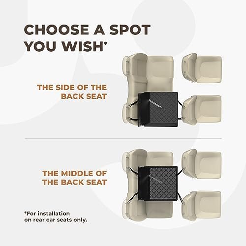 Extra Stable Dog Car Seat - Reinforced Car Dog Seat for Medium-Sized Dogs with 4 Fastening Straps - Robust and Waterproof Pet Car Seat for The Back Seat of The Car (M Size, Grey) - Image 7