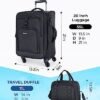 BAGSMART 2 Piece Luggage Sets, Expandable 20 inch Carry on Luggage Airline Approved, Lightweight Carry on Suitcase with Spinner Wheels, Family Travel Suitcase Set with Duffle Bag - Image 5
