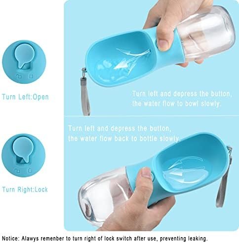 Dog Water Bottle with Food Container, Travel Puppy Water Bowl, Portable Pet Dispenser, Dog Stuff Accessories Items, Puppy Essentials Necessities for Yorkie Chihuahua Cat Walking and Hiking - Image 4