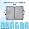 Gym Bag, BAGSMART Duffle Bag for Travel Duffel Bag, Carry on Weekender Overnight Bag with Trolley Sleeve, Personal Item Travel Bag, Sports Gym Tote Bag, Shoe Bag-Blck Grey - Image 4