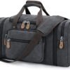 Canvas Duffle Bag for Travel, 50L Duffel Overnight Weekend Bag (Dark Gray)