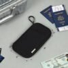 FINDCOZY Travel Portable Passport Holder Family, Women Document Organizer Wallet with Multiple Pockets for Credit Cards, Boarding Pass and Coins, Black - Image 5