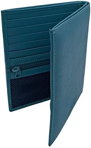 Teal RFID Genuine Leather Passport Wallet - Image 5