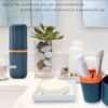 Toothbrush Travel Case Portable Travel Toothbrush Holder Toothbrush and Toothpaste Travel Case for Bathroom Travel Camping School Toothbrush Travel Containers - Image 5