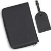 RFID Blocking Waterproof Passport Holder & Luggage Tag Set with Zipper Closure & Sim Pockets | Lightweight PU Leather Passport Wallet for Men & Women | Travel Wallet Organizer | Black - Image 8
