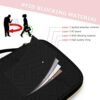 RFID Family Travel Passport Holder for 6, Premium Portable Travel Document Organizer for Women, Zippered Passport Holder Wallet with Shoulder Strap - Image 4