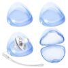 Pacifier Case,4 Pack BPA Free Pacifier Holder Case with Lanyard for Diaper Bag,Pacifier Container Box for Baby Binky Nipple Travel,Essential Pacifier Accessories,Easy to Clean,Blue