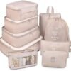 Packing Cubes for Travel, PACTIVE 9 Set Luggage Organizers with Toiletry Bag, Shoe Bag, Electronics Bag, Compression Cells, Travel Accessories Essentials