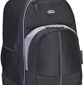 Targus 16 Inch Compact Rolling Backpack, Black - Wheeled Travel Bag with Removable Protective Laptop Sleeve, Fits Laptops Up to 16” and MacBook Pros up to 17” (TSB750US)