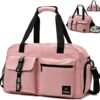 Gym Bag for Women and Men, Duffle Gag for Travel With Shoe Compartment and Wet Compartment, Used as a Overnight Bag (pink) - Image 8