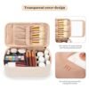 OCHEAL Makeup Bag, Travel Makeup Bag Waterproof Cosmetics Organizer Make Up Bag Case,Toiletry Bag for Women,Large Capacity for Girls Daily Use Dorm Room Storage with Dividers -Beige - Image 3