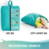 Veken 6 Set Packing Cubes for Suitcases, Travel Essentials for Carry on Luggage, Suitcase Organizer Bags Set for Travel Accessories in 4 Sizes(Extra Large, Large, Medium, Small)，Cyan - Image 5