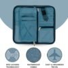 RFID Passport Holder Family wallet - Waterproof Family Passport Holder for 5 | Multiple Passport Holder for family of 6 | 9.5" x 5" | Family Passport Holder for 7, Blue - Image 5