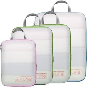 Cambond Compression Packing Cubes for Travel - Travel Bags Luggage Organizers Travel Essentials Compression Cubes for Carry on Suitcases