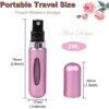 Mini Refillable Perfume Atomizer Spray Bottle, Portable Empty Fragrance Container Pump Case for Traveling and Outgoing 5ml (Pink) - Image 4