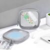 Weewooday 4 Pcs Mesh Makeup Bag Mesh Cosmetic Bag Travel Toiletry Bag with Zipper Mini Makeup Cosmetic Travel Toiletry Purse Bag for Daily Toiletries Accessories(Gray, Small) - Image 4