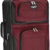 Travel Select Amsterdam Softside Expandable Rolling Luggage, TSA-Approved, Lightweight, Burgundy, Carry-on 21-Inch