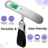 3 Pcs Digital Luggage Scale Portable Hanging Baggage Scale Travel Scale Luggage Weight Suitcase Scale Digital Handheld with Hook Straps Case 110 lb Capacity Weight Scale - Image 3