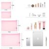 EASYFUN Mesh Pouch, Make up Bag with Zipper Cosmetic Organizer Pouch for Daily or Travel to Keep Small Items, 4 PCS Pink - Image 2