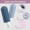 Travel Bottles for Toiletries 3 oz with Labels Silicone Leak Proof Travel Size Containers for Shampoo Lotion Refillable Travel Bottles Portable Size as Reusable Travel Accessories for Women - Image 3