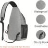 MOSISO Sling Backpack, Multipurpose Crossbody Shoulder Bag Travel Hiking Daypack - Image 4