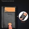 Buffway Slim Minimalist Front Pocket RFID Blocking Leather Wallets for Men and Women - Alaska Black - Image 3
