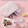 BAGSMART Makeup Bag Travel Cosmetic Bag, Puffy Make Up Bags for Women Large Capacity Makeup Organizer Case, Wide-open Pouch for Purse Storage Travel Essentials Toiletries Accessories Brushes, Pink - Image 2