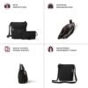Baggallini Pocket Crossbody Bags for Women - 8x8 inch RFID Crossbody Purse - Water-resistant Lightweight Small Handbag - Image 3
