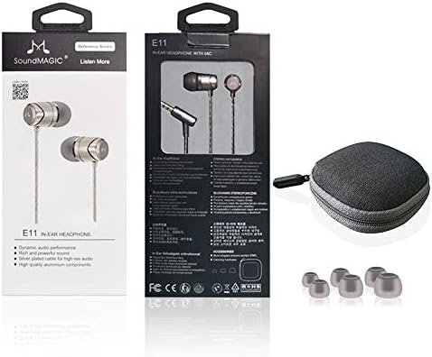 SoundMAGIC E11 Wired Earbuds No Microphone HiFi Stereo Earphones Noise Isolating in Ear Headphones Powerful Bass Tangle Free Cord Gunmetal - Image 7