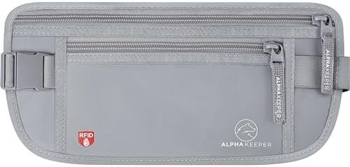 Money belt for travel - RFID slim passport holder men/women travel wallet hidden pouch under clothes to protect your information and money travel fanny pack for men/women bag travel essentials