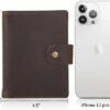 Polare Full Grain Leather Snap Passport and Vaccine Card Holder Combo RFID Blocking Travel Wallet Cover (Dark Brown) - Image 9