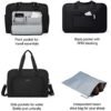 BAGSMART Weekender Bags for Women, Travel Duffle Bag Carry On Overnight Personal Item Bag with Shoe Bag for Travel Essentials (Black, 27L) - Image 4
