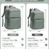 CADOLIM Large Travel Backpack Carry On Flight Approved Mochila De Viaje Carry On Backpack For Women Men Airplanes Backpack For Travel Backpacks Personal Item Travel Bag Army Green - Image 9