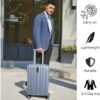 Hanke 20 Inch Carry On Luggage 22x14x9 Airline Approved Lightweight PC Hard Shell Suitcases with Wheels Tsa Luggage Rolling Suitcase Travel Luggage Bag for Weekender(Gray) - Image 7